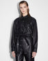 KSUBI Voyager Shacket Black Leather Mens Apparel
